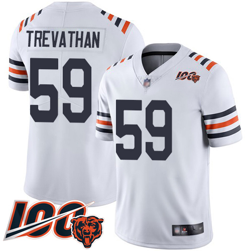 Chicago Bears Limited White Men Danny Trevathan Jersey NFL Football #59 100th Season->chicago bears->NFL Jersey